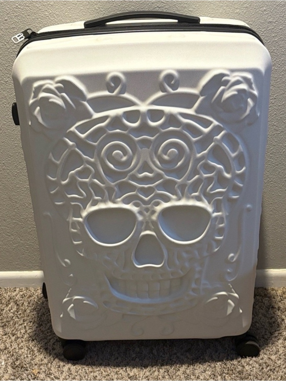New IT Luggage Skull Travel Suitcase Spinner